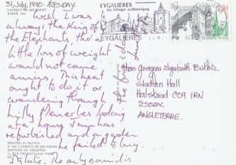 James Jennifer Georgina – Postcard stamped on Tuesday, July 31, 1990