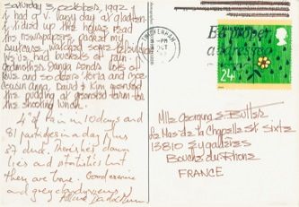 James Jennifer Georgina – Postcard stamped on Saturday, October 3, 1992