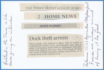 James Jennifer Georgina – Postcard stamped on Sunday, August 22, 1993