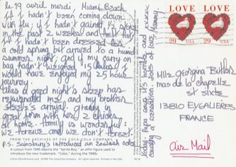 James Jennifer Georgina – Postcard stamped on Tuesday, April 19, 1994
