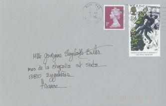 James Jennifer Georgina – Postcard stamped on Thursday, May 9, 1996