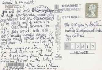 James Jennifer Georgina – Postcard stamped on Saturday, July 12, 1997